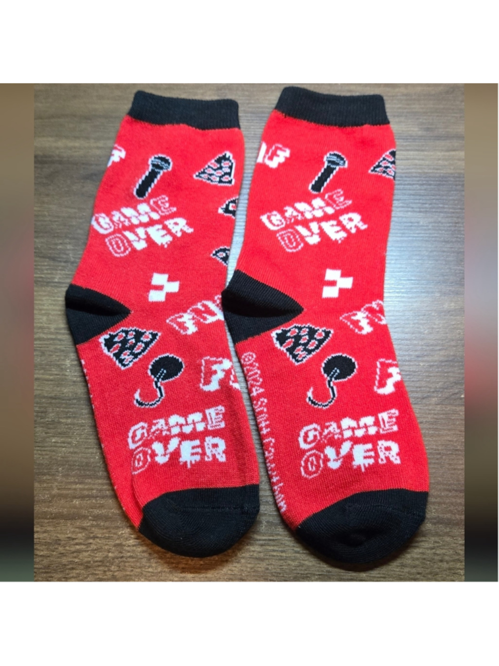 2024 Scott Cawthon FANF Five Nights At Freddies Game Over Red Casual Socks